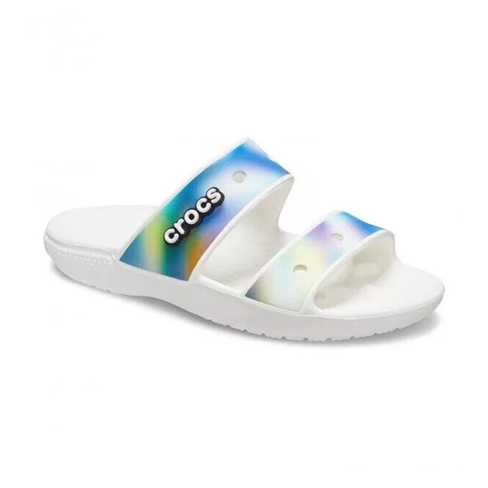 Crocs Classic Solarized Sandal 207771-94S Men 15 Multicolor White Slide Slippers